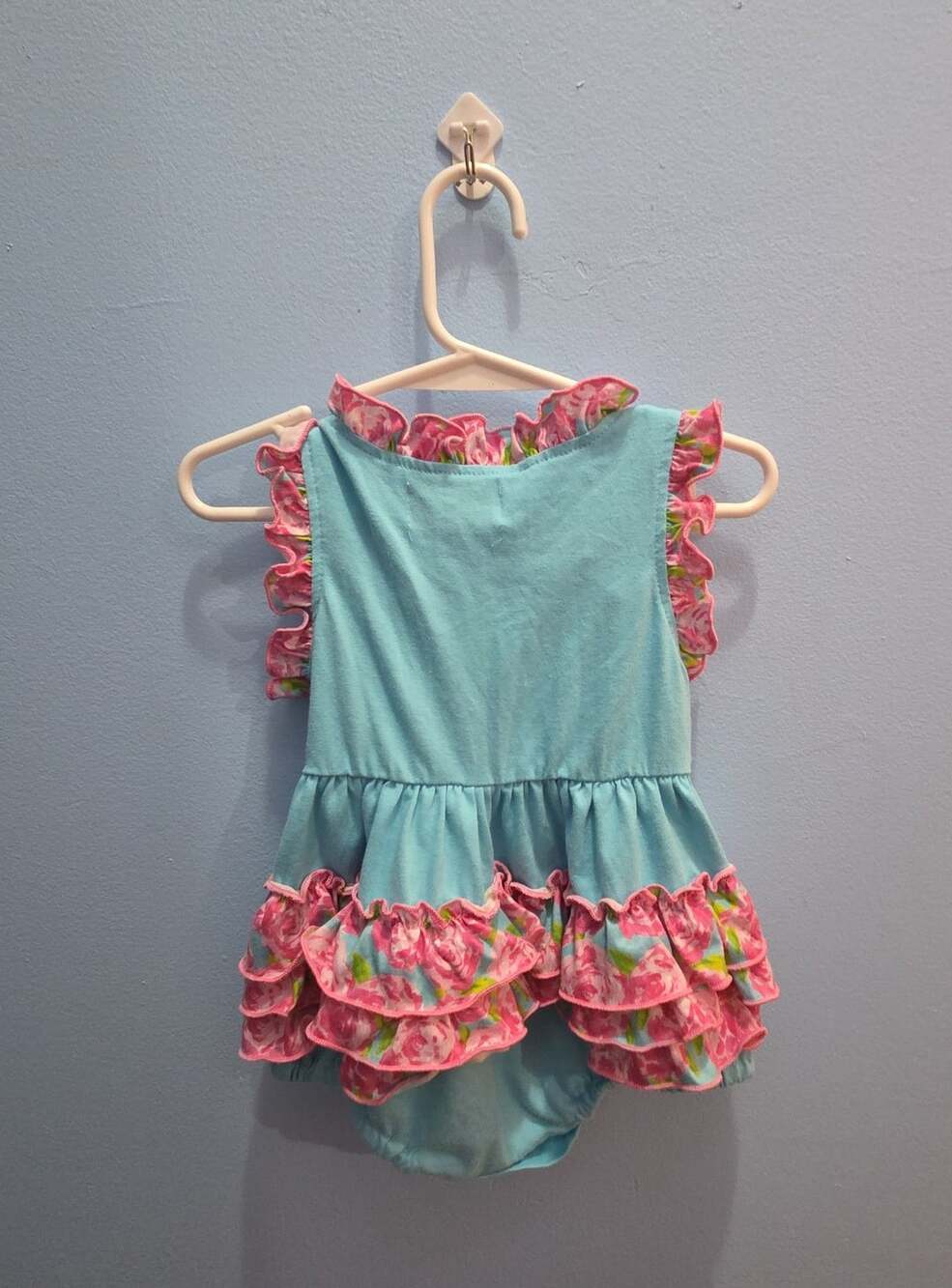 Floral Ruffle Bubble Romper - Picture 11 of 15